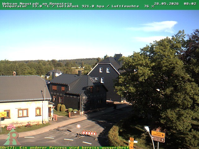 Archived image Webcam Thuringian Forest: Neustadt am Rennsteig