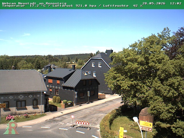 Archived image Webcam Thuringian Forest: Neustadt am Rennsteig