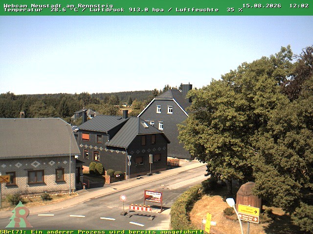 Archived image Webcam Thuringian Forest: Neustadt am Rennsteig