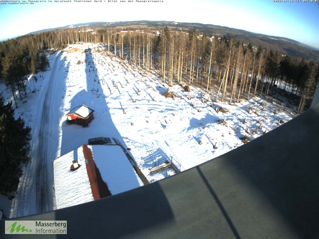 Archived image Webcam Rennsteigwarte (Thuringian Forest)