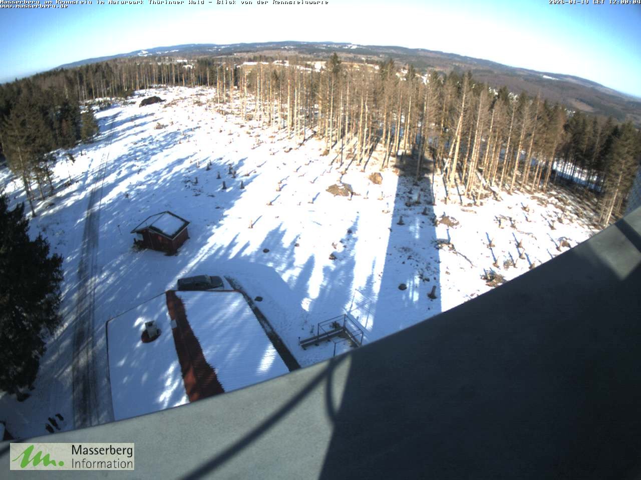 Archived image Webcam Rennsteigwarte (Thuringian Forest)