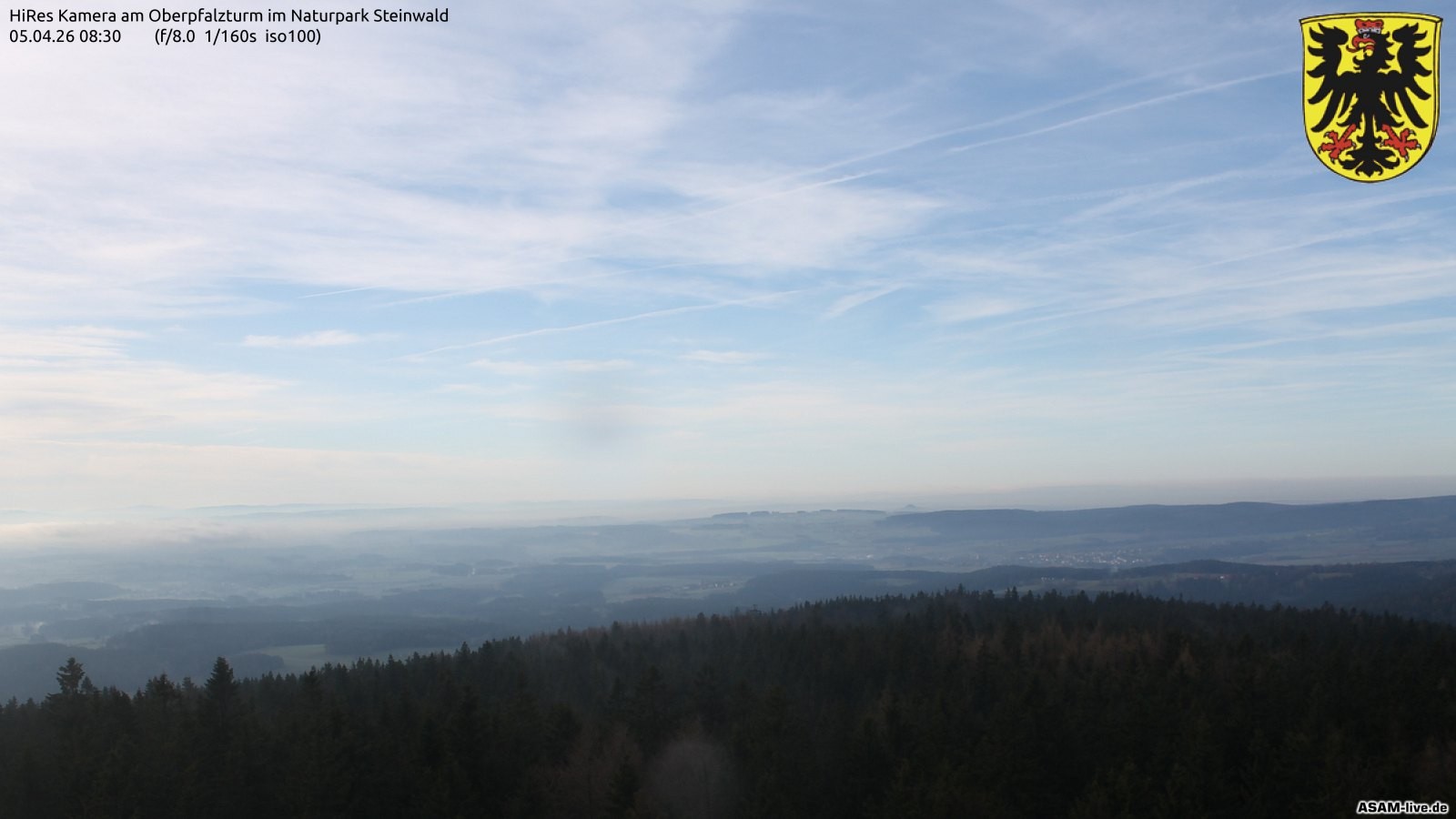 Archived image Webcam Fichtel Mountains: Erbendorf