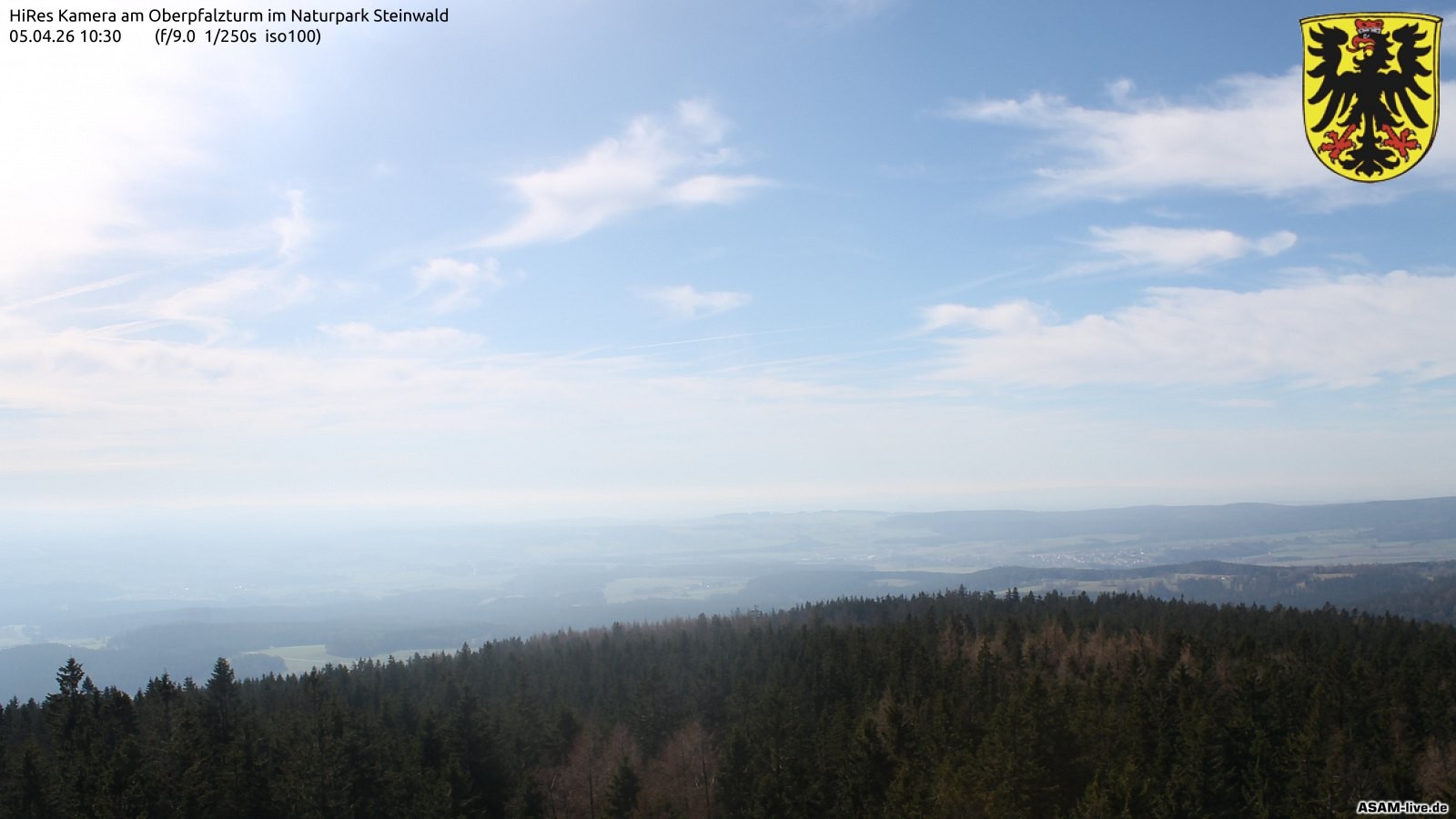 Archived image Webcam Fichtel Mountains: Erbendorf