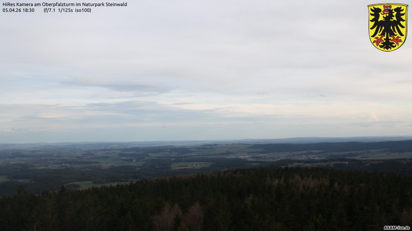 Archived image Webcam Fichtel Mountains: Erbendorf