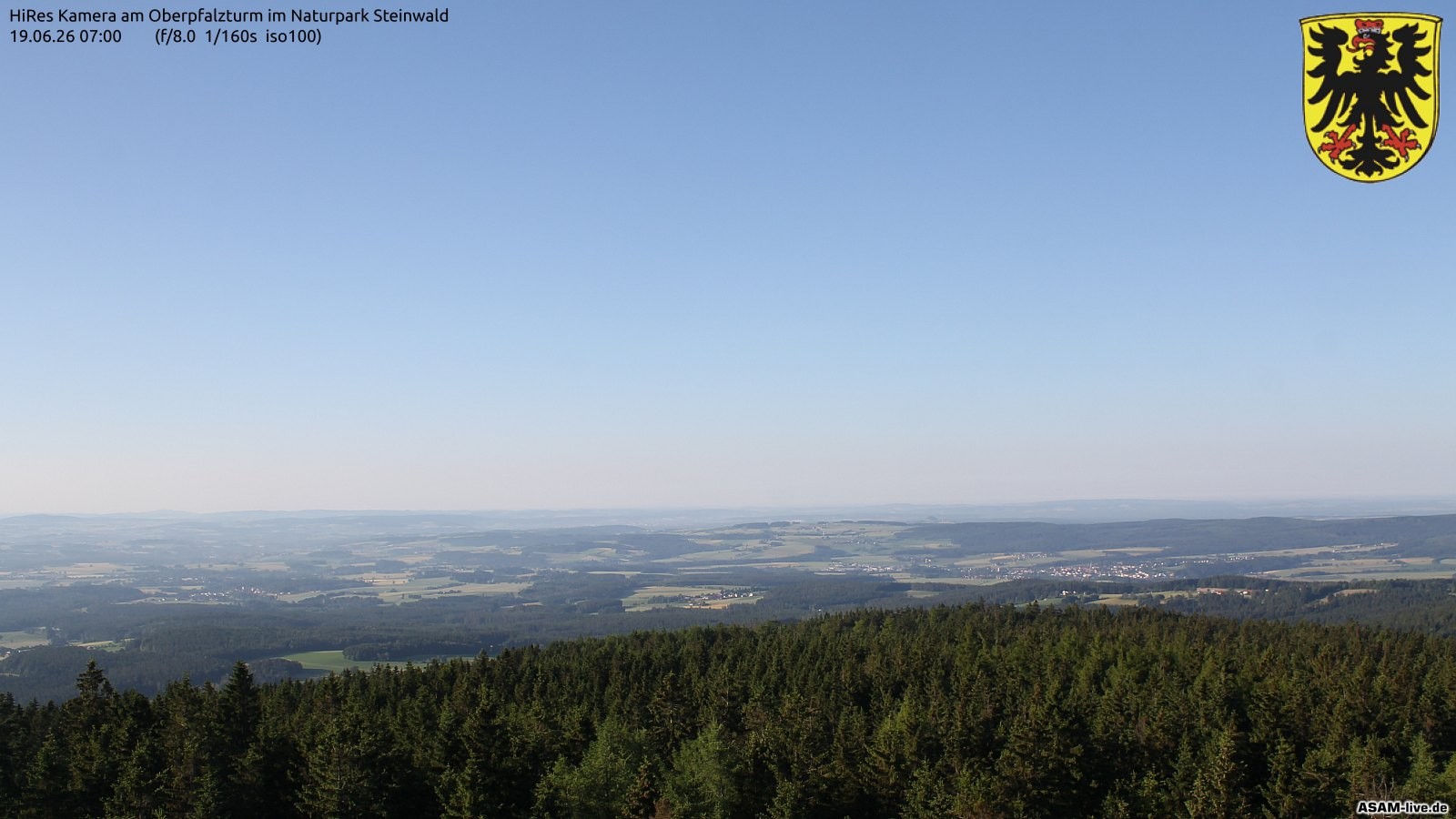 Archived image Webcam Fichtel Mountains: Erbendorf