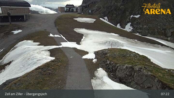 Archiv Foto Webcam Zillertal Arena: Übergangsjoch Zell am Ziller
