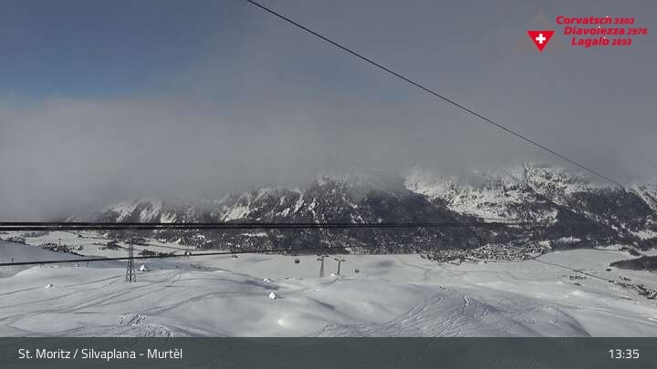 Archiv Foto Webcam Silvaplana Murtel