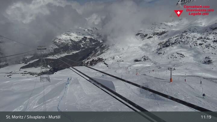 Archiv Foto Webcam Silvaplana Murtel