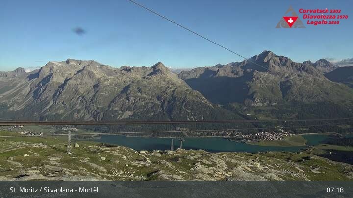 Archiv Foto Webcam Silvaplana Murtel