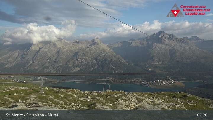 Archiv Foto Webcam Silvaplana Murtel