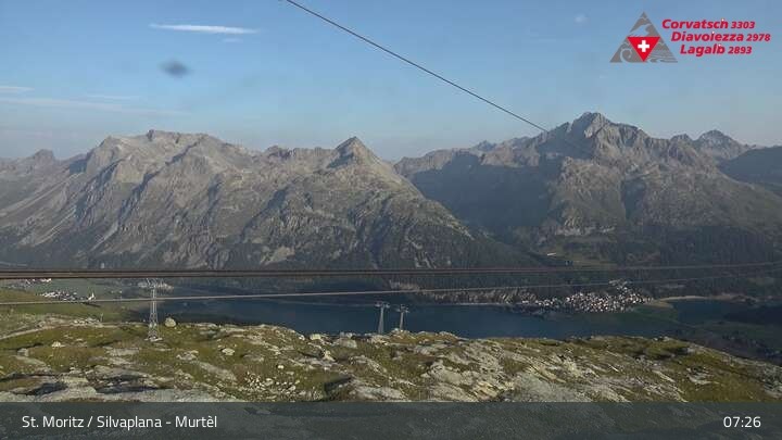 Archiv Foto Webcam Silvaplana Murtel