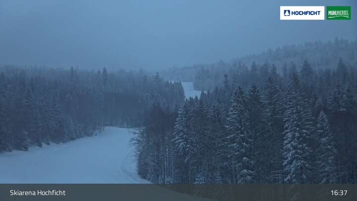 Archiv Foto Webcam Blick von der Skiarena am Hochficht