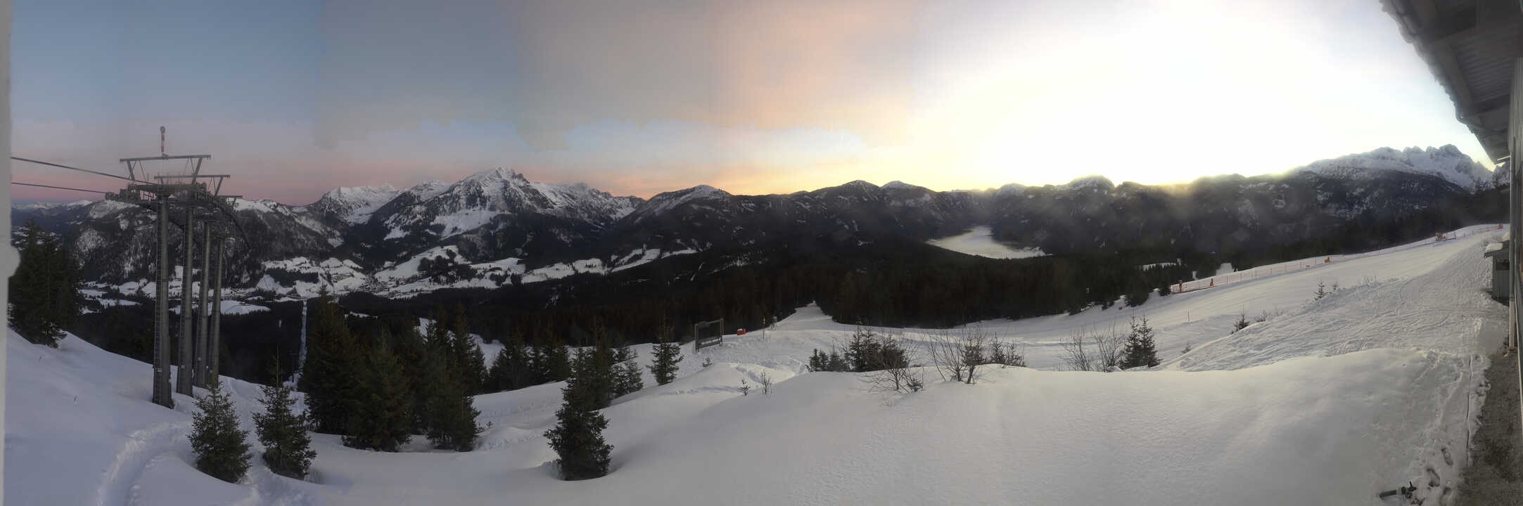 Archived image Webcam The top station Hornbahn