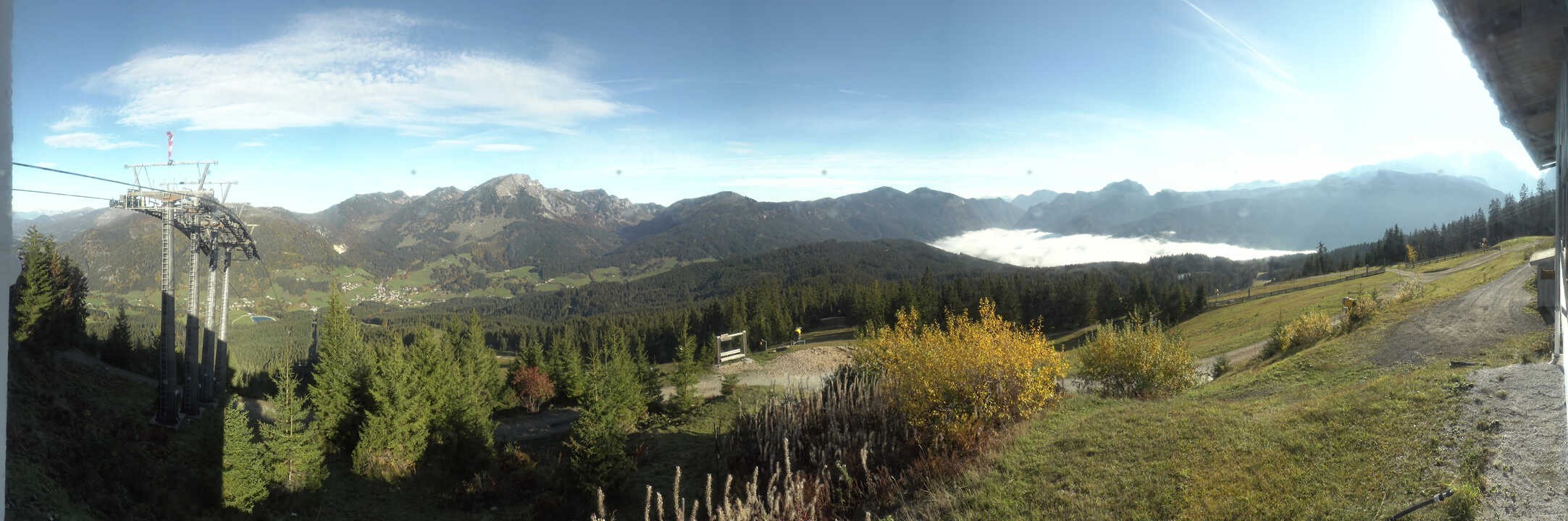 Archived image Webcam The top station Hornbahn