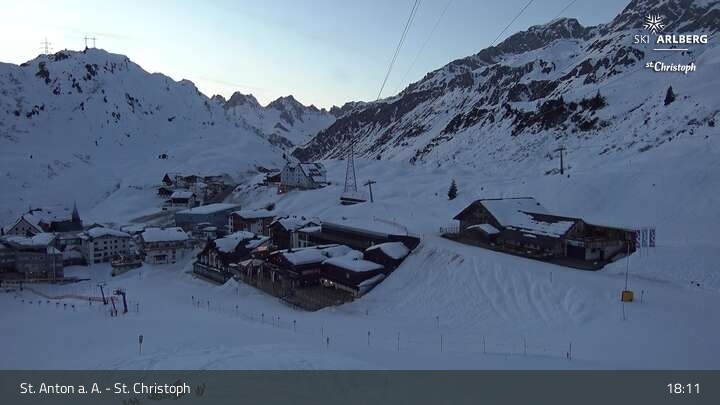 Archived image Webcam St. Christoph (Arlberg mountain)