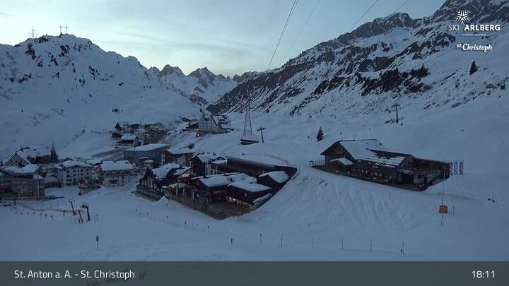 Archived image Webcam St. Christoph (Arlberg mountain)