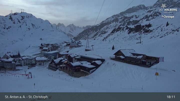Archived image Webcam St. Christoph (Arlberg mountain)