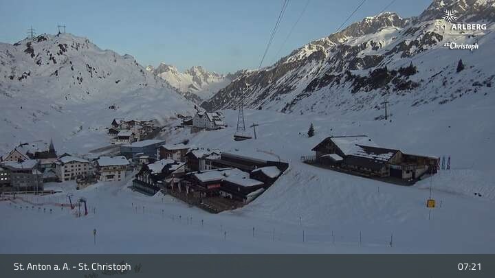Archived image Webcam St. Christoph (Arlberg mountain)
