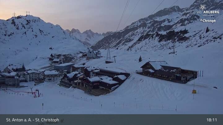 Archiv Foto Webcam St. Christoph am Arlberg