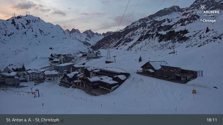 Archiv Foto Webcam St. Christoph am Arlberg