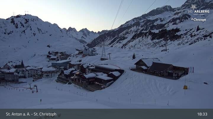 Archiv Foto Webcam St. Christoph am Arlberg