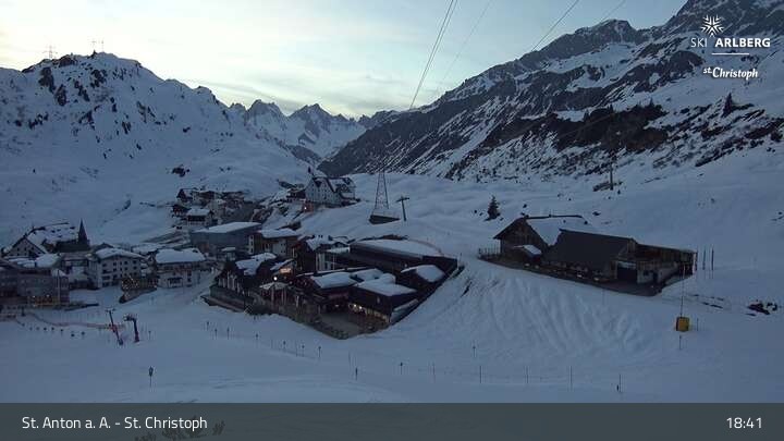 Archived image Webcam St. Christoph (Arlberg mountain)
