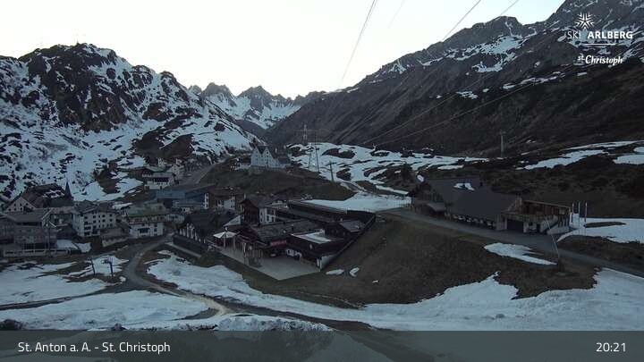 Archived image Webcam St. Christoph (Arlberg mountain)