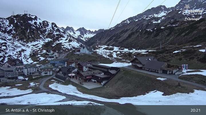 Archived image Webcam St. Christoph (Arlberg mountain)