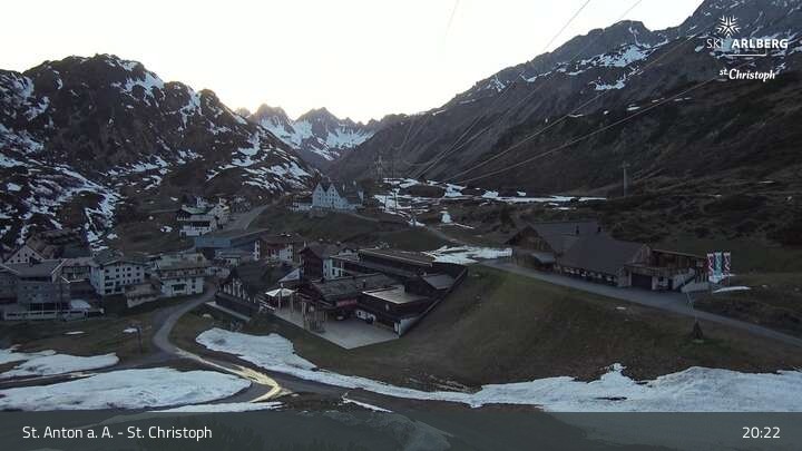 Archived image Webcam St. Christoph (Arlberg mountain)