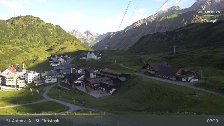 Archived image Webcam St. Christoph (Arlberg mountain)