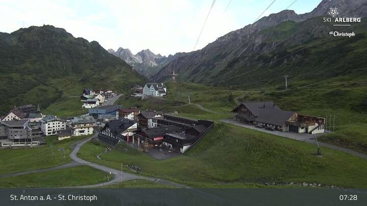 Archiv Foto Webcam St. Christoph am Arlberg