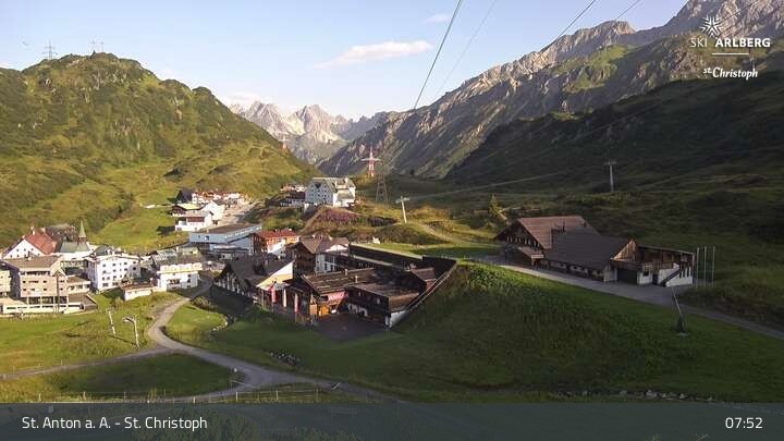 Archiv Foto Webcam St. Christoph am Arlberg