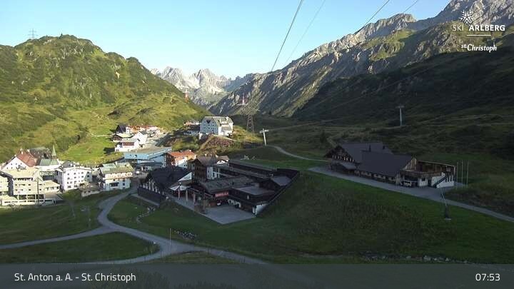 Archiv Foto Webcam St. Christoph am Arlberg