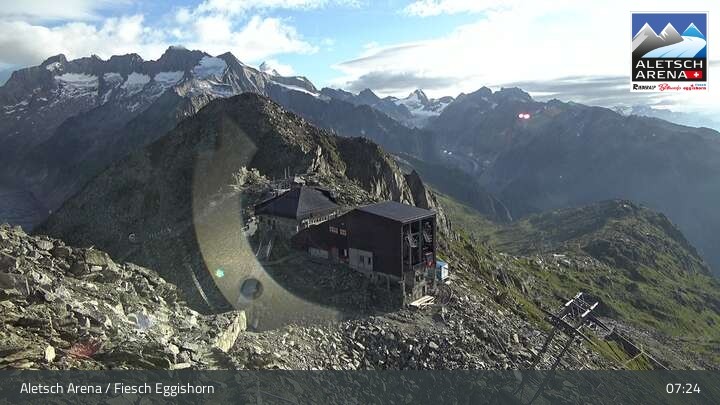Archived image Webcam Top station Fiescheralp-Eggishorn (Wallis)