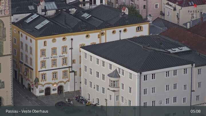 Archived image Webcam Passau City Centre and Danube