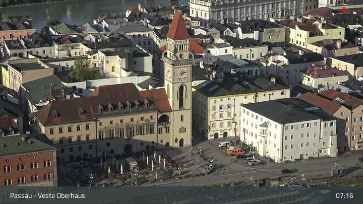 Archived image Webcam Passau City Centre and Danube