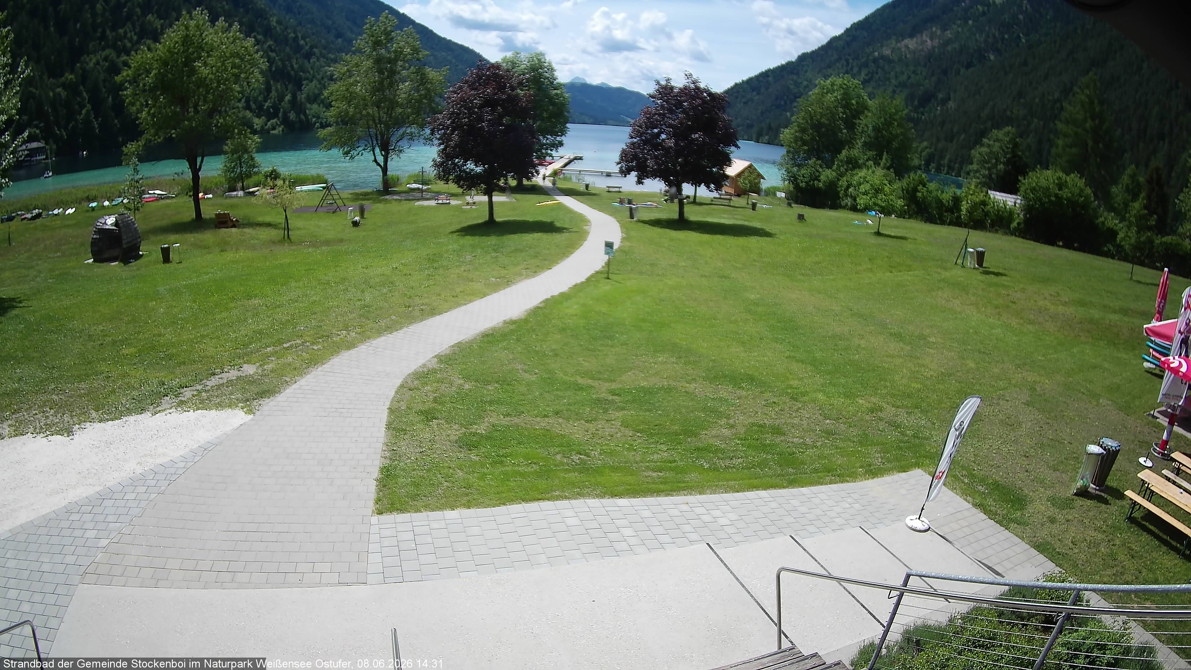 Archiv Foto Webcam Weissensee (Stockenboi Seite)