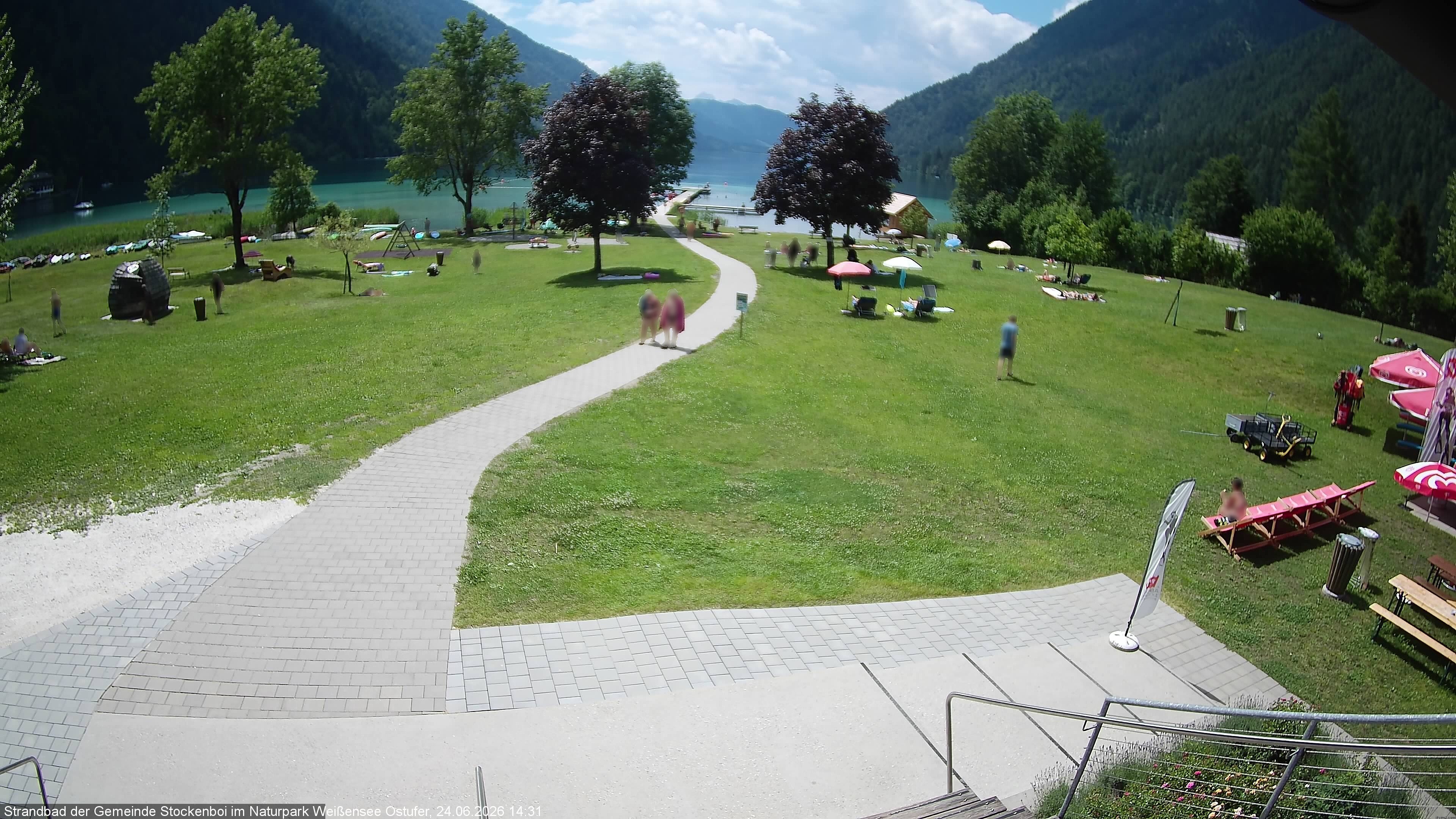 Archiv Foto Webcam Weissensee (Stockenboi Seite)
