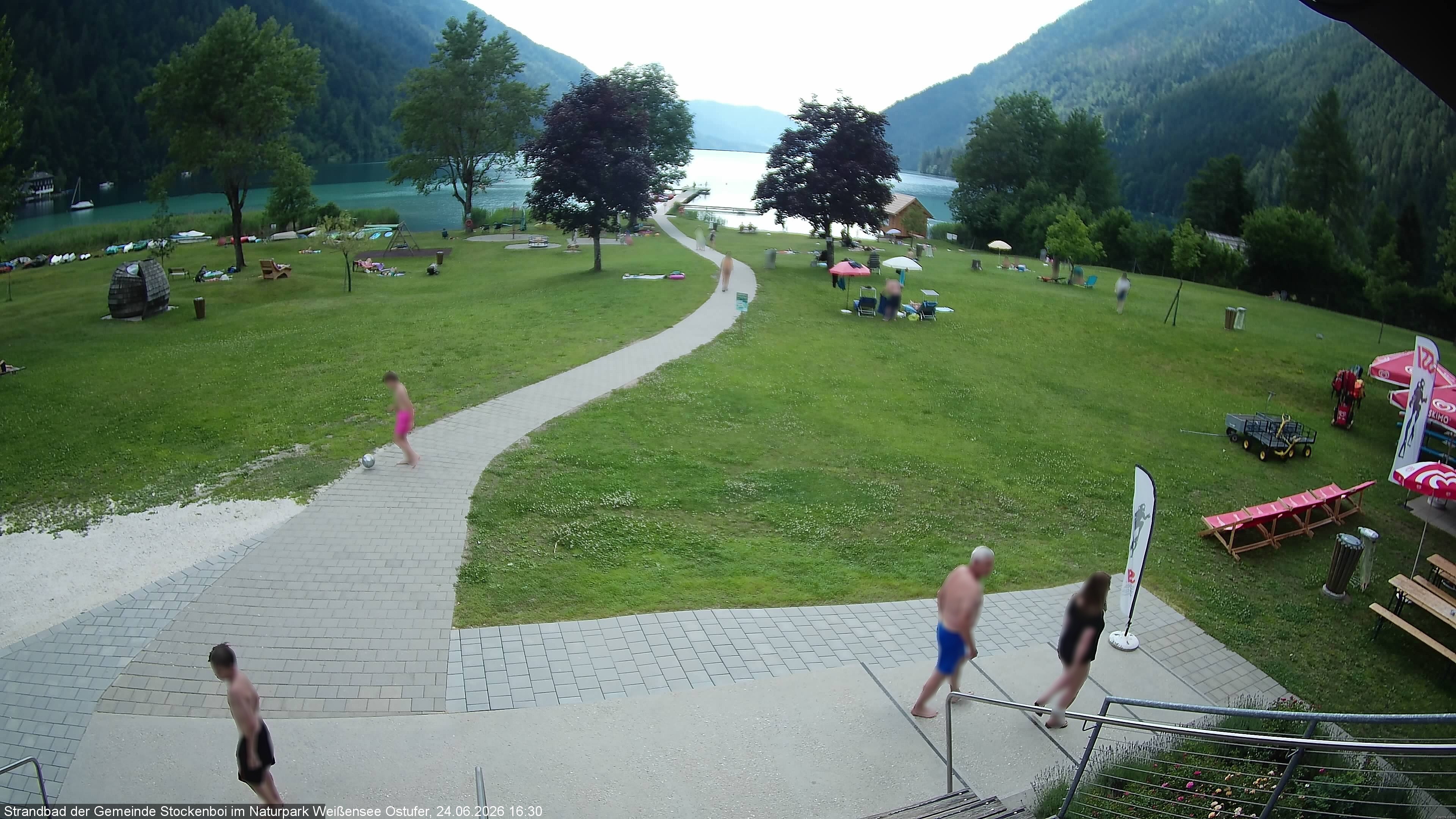 Archiv Foto Webcam Weissensee (Stockenboi Seite)