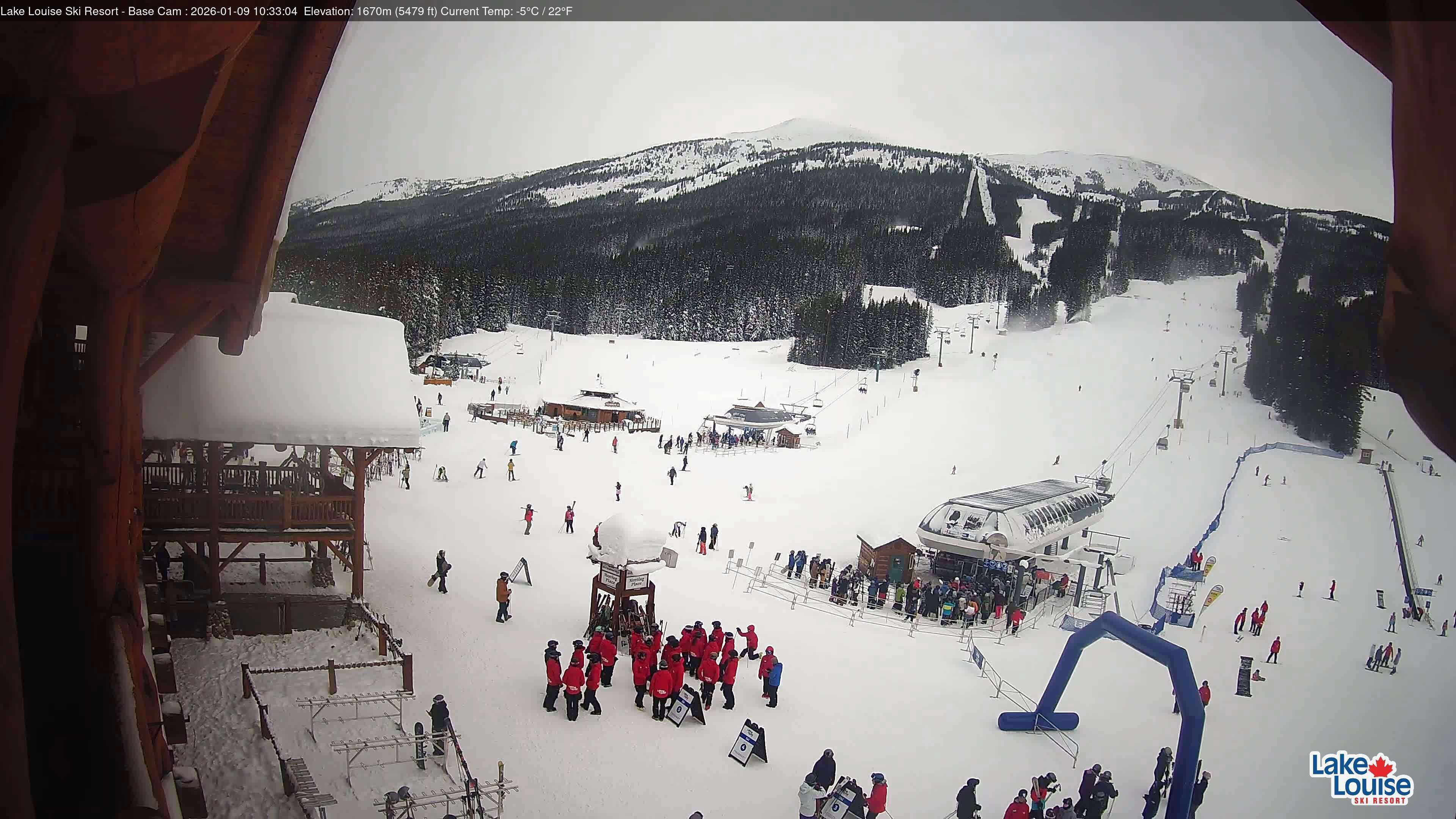 Archiv Foto Webcam Lake Louise: Talstation