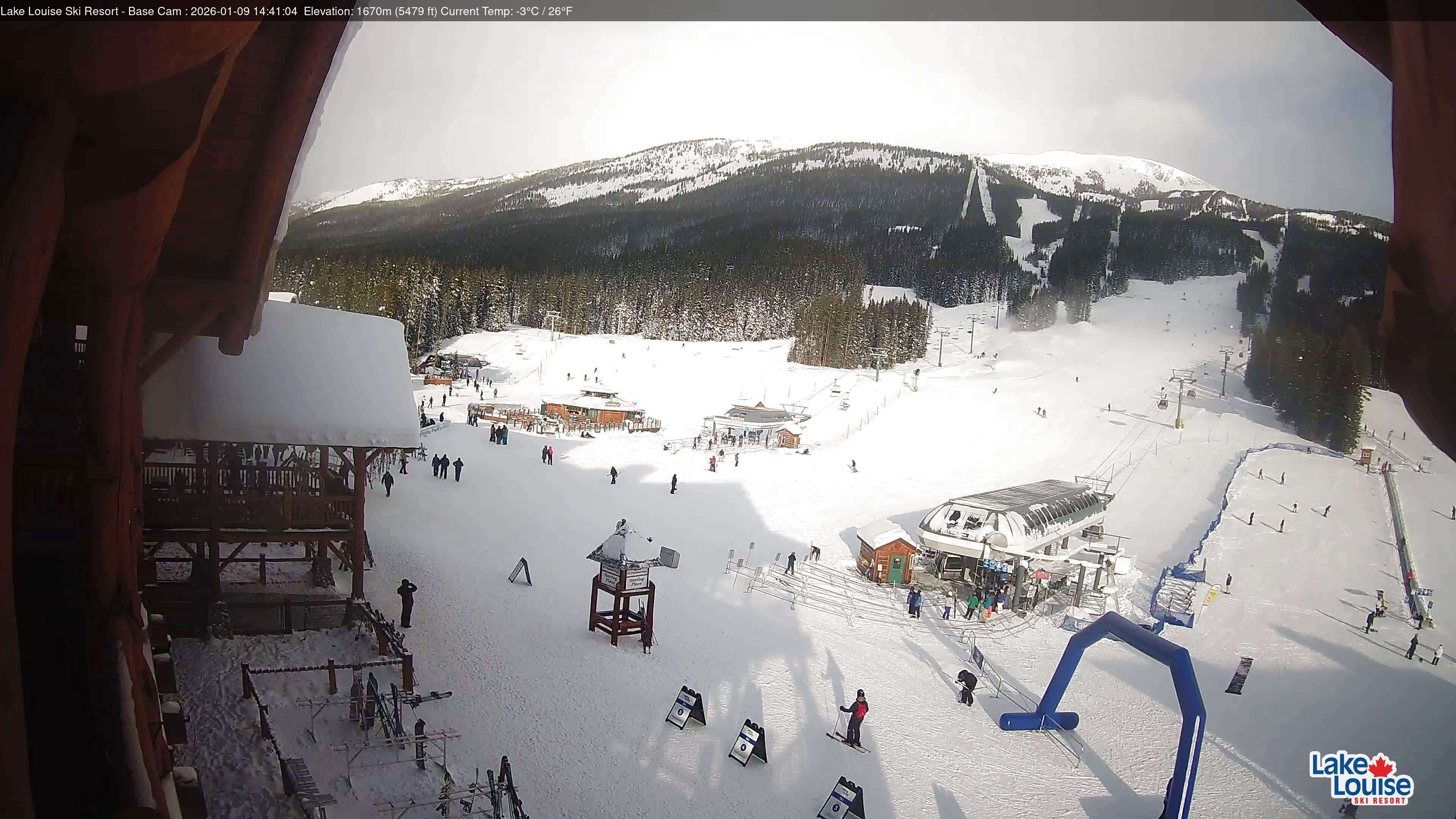 Archiv Foto Webcam Lake Louise: Talstation