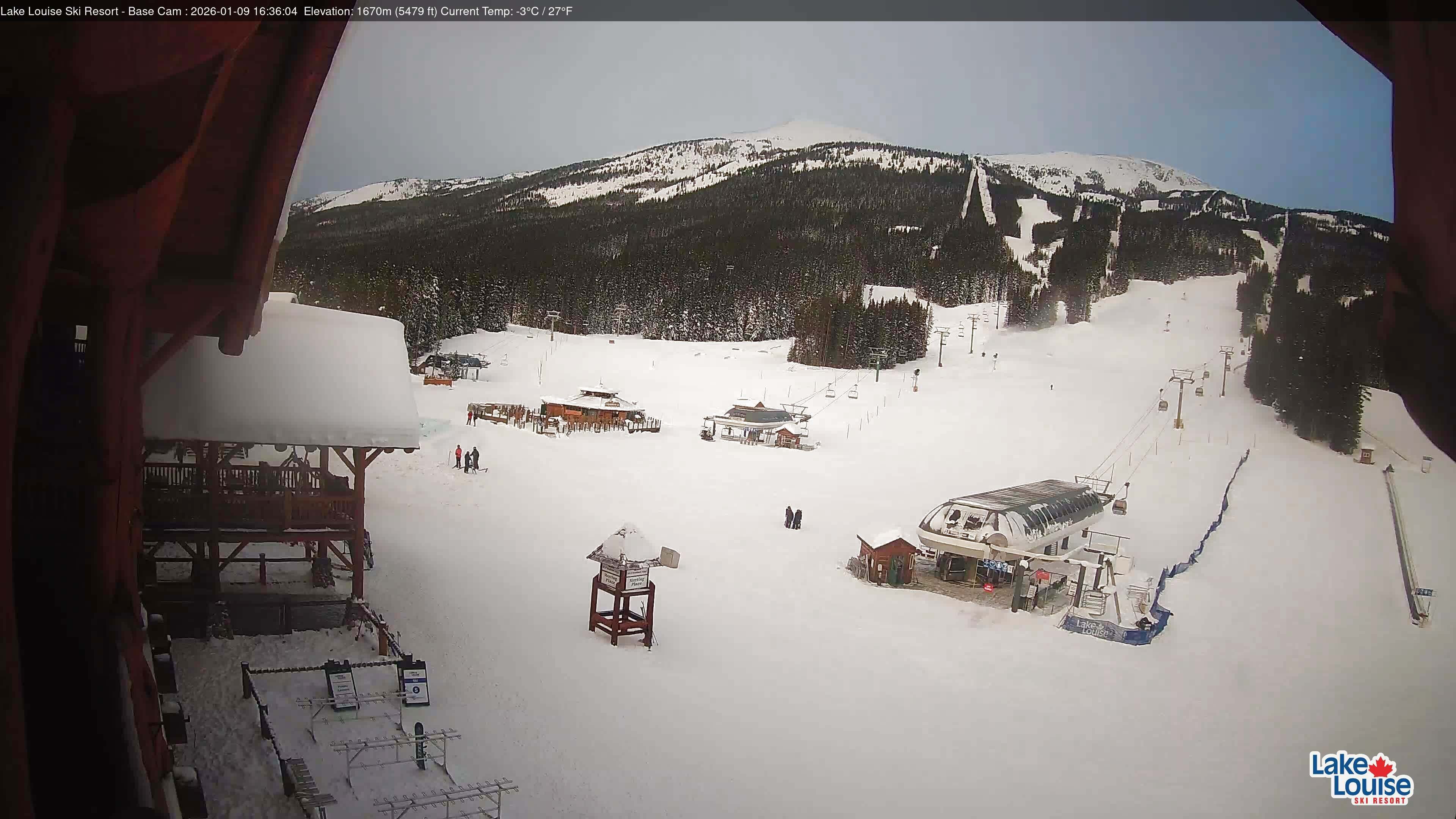 Archiv Foto Webcam Lake Louise: Talstation