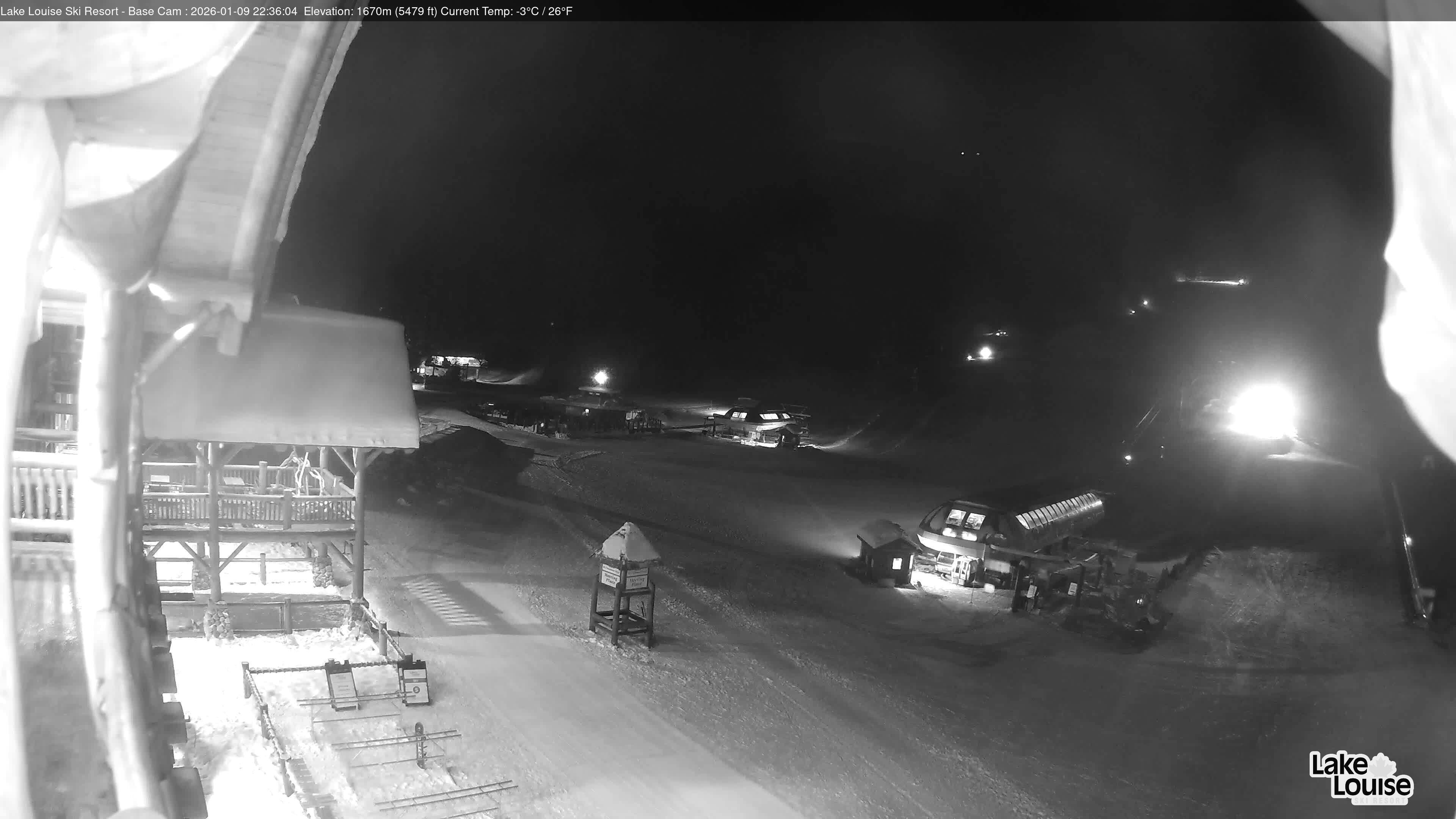 Archiv Foto Webcam Lake Louise: Talstation