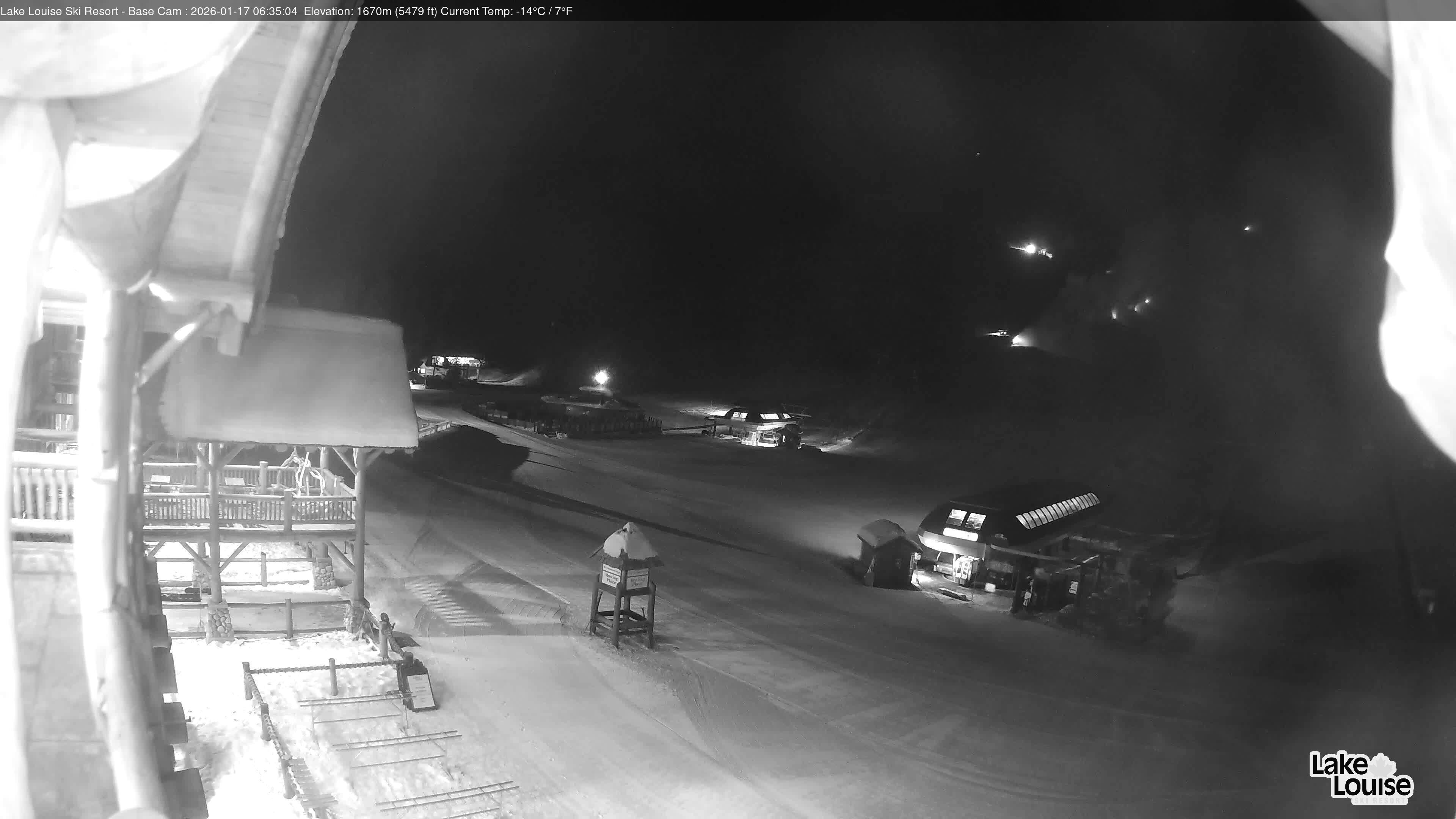 Archiv Foto Webcam Lake Louise: Talstation