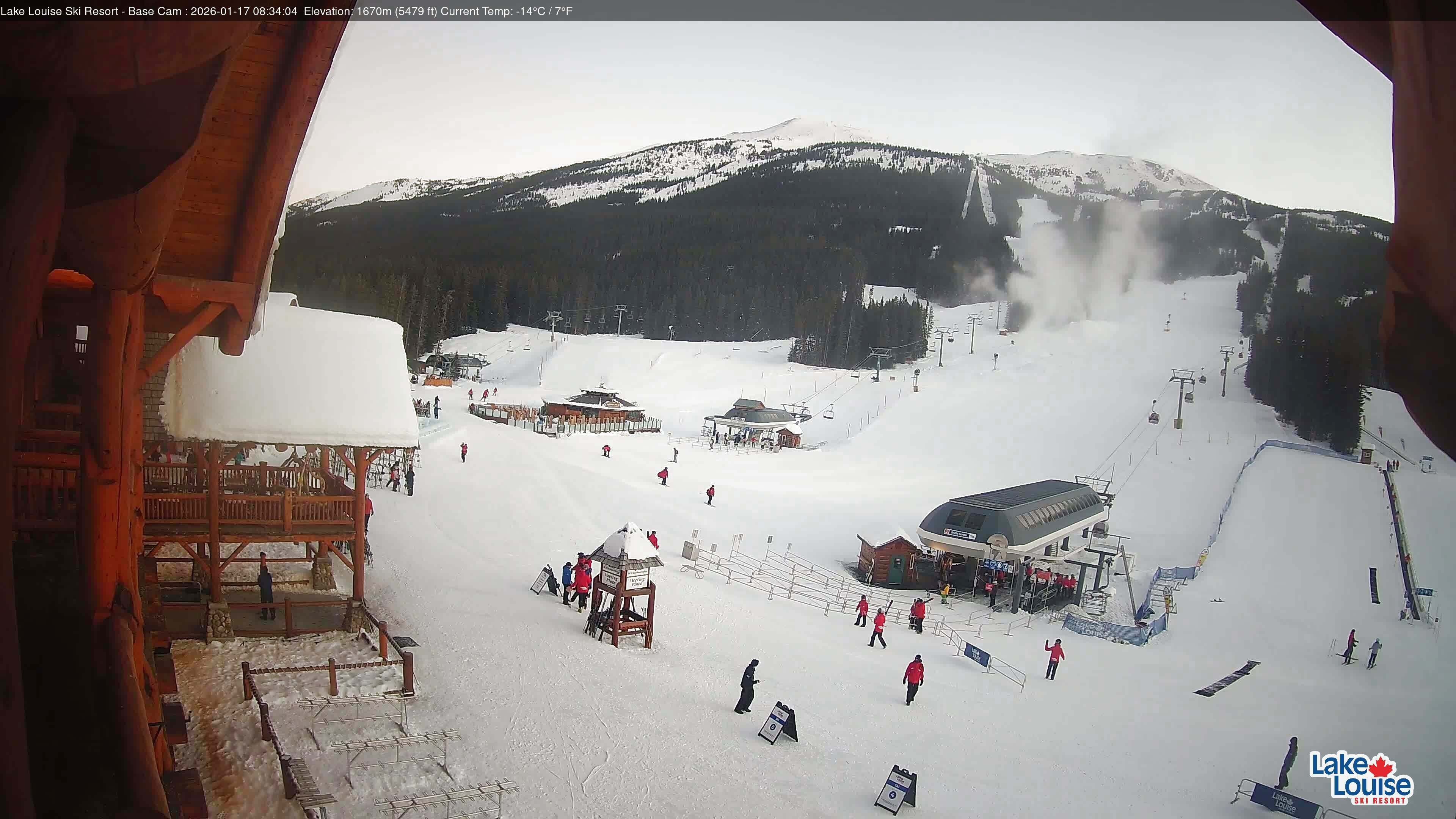 Archiv Foto Webcam Lake Louise: Talstation