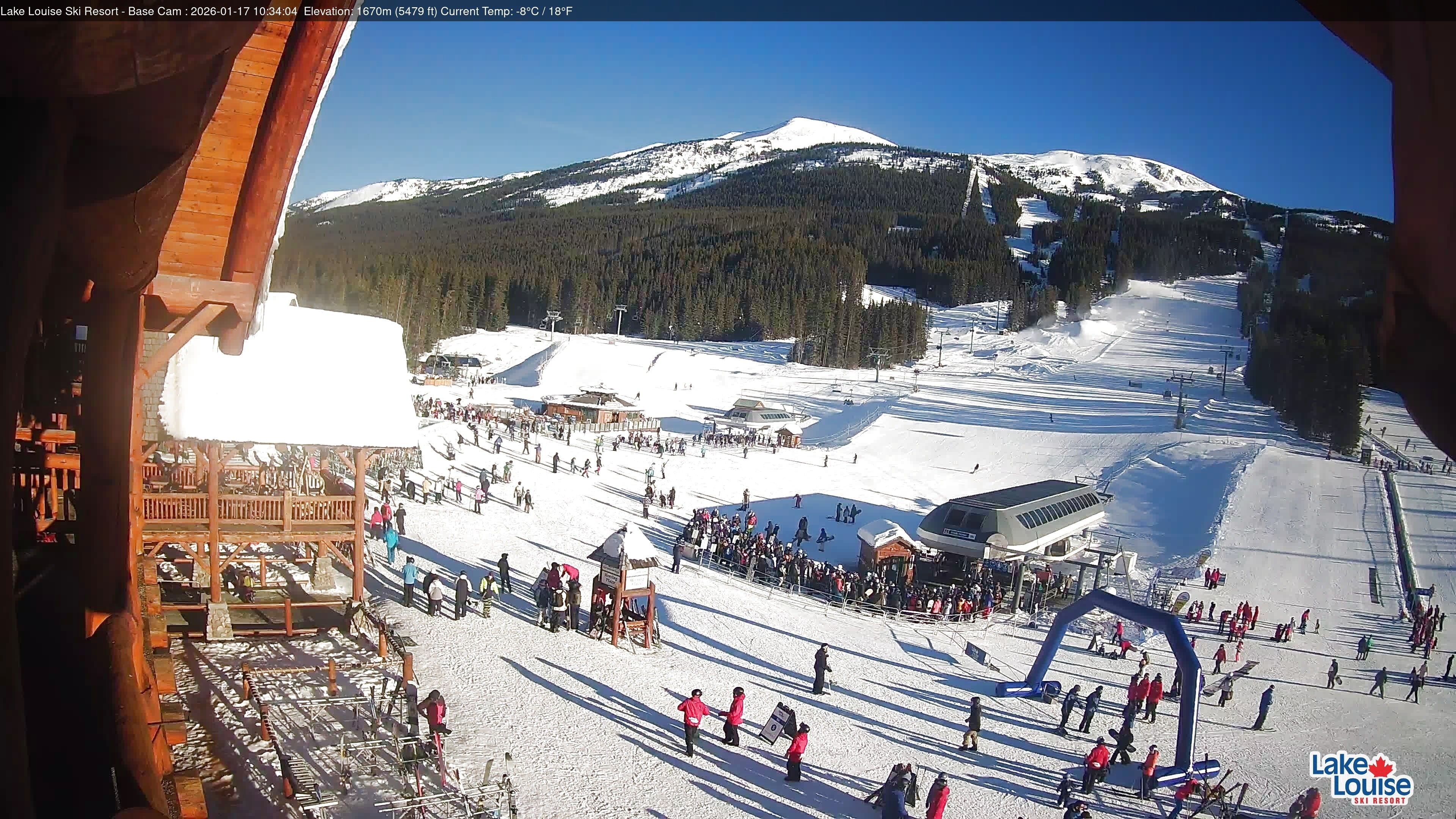 Archiv Foto Webcam Lake Louise: Talstation
