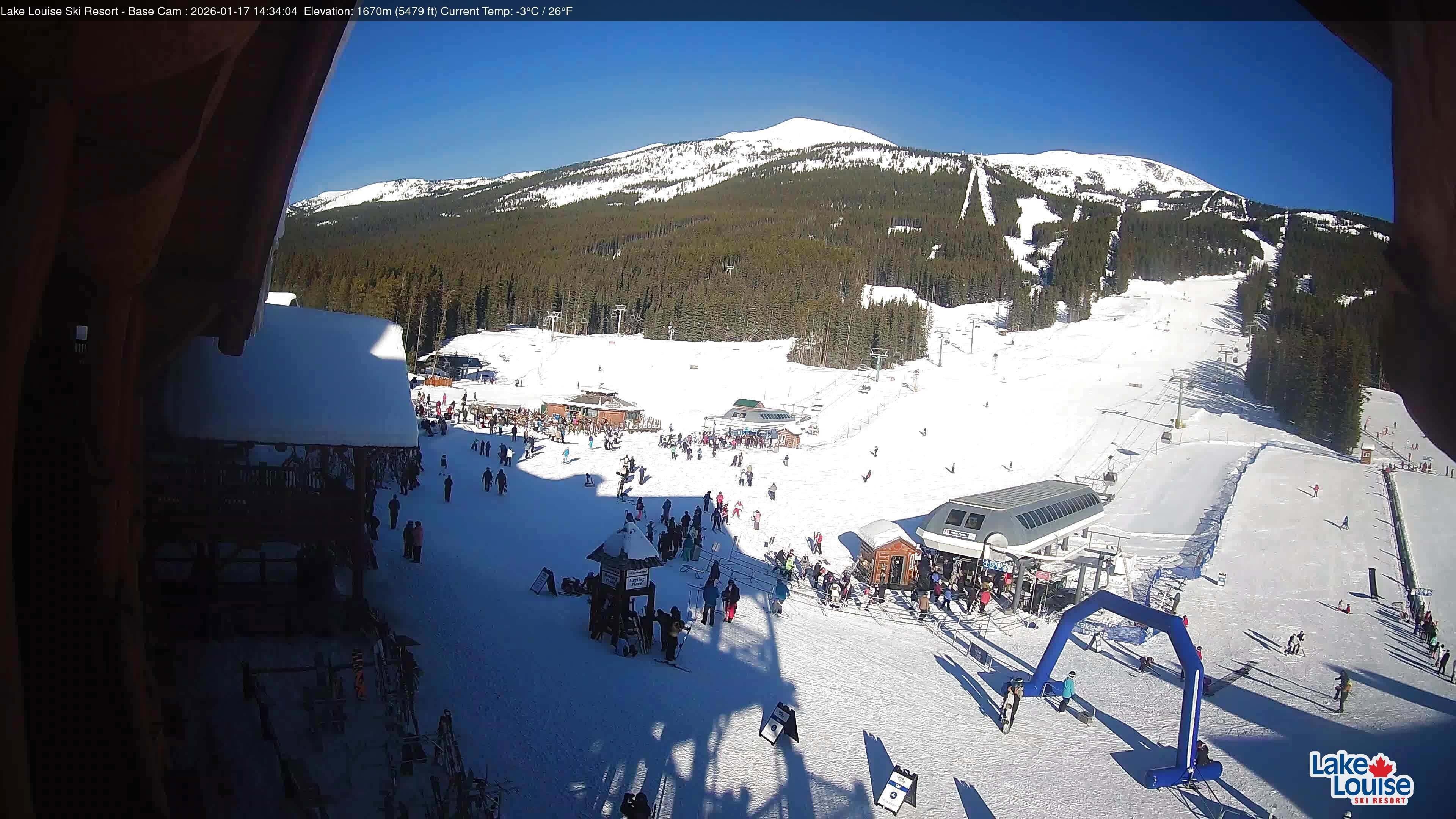 Archiv Foto Webcam Lake Louise: Talstation
