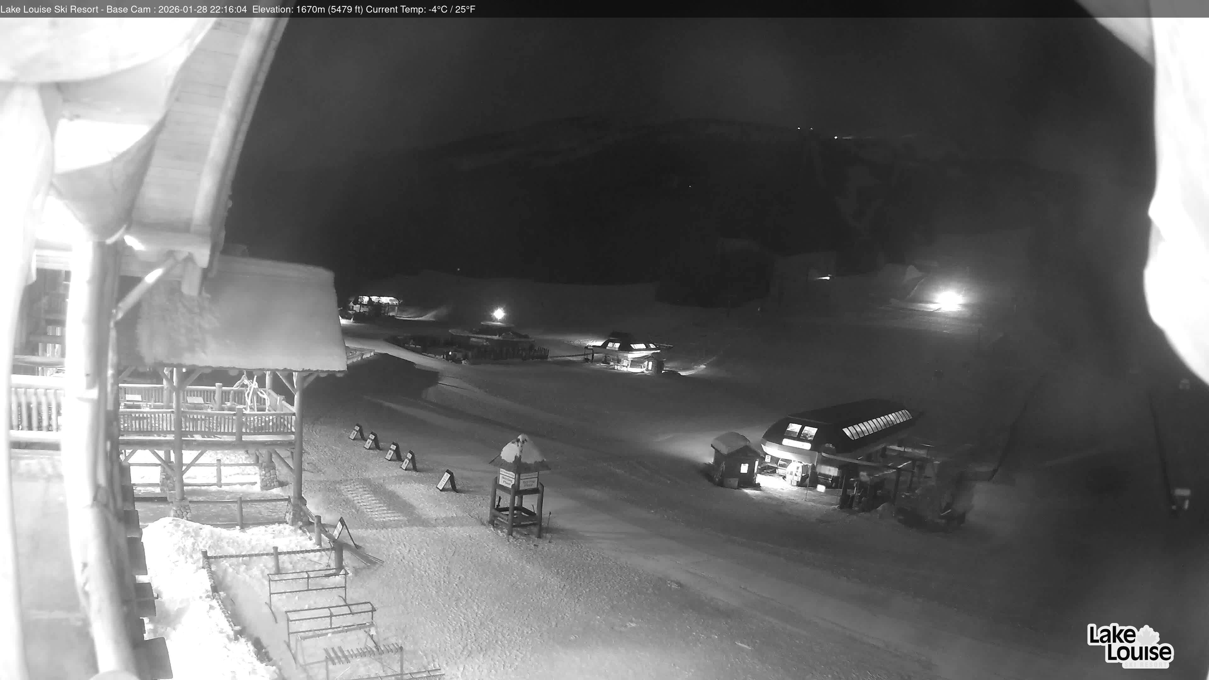 Archiv Foto Webcam Lake Louise: Talstation