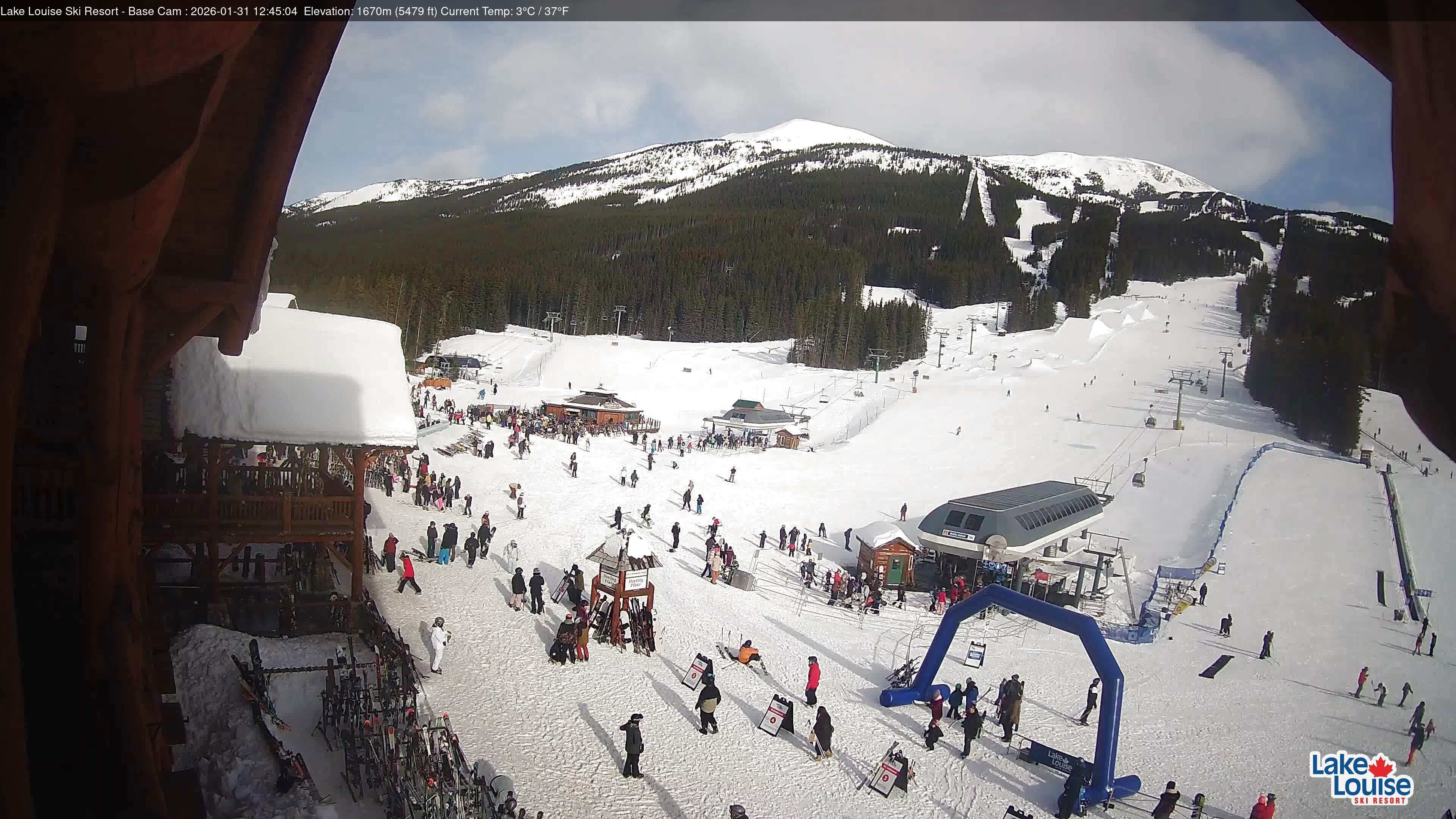 Archiv Foto Webcam Lake Louise: Talstation