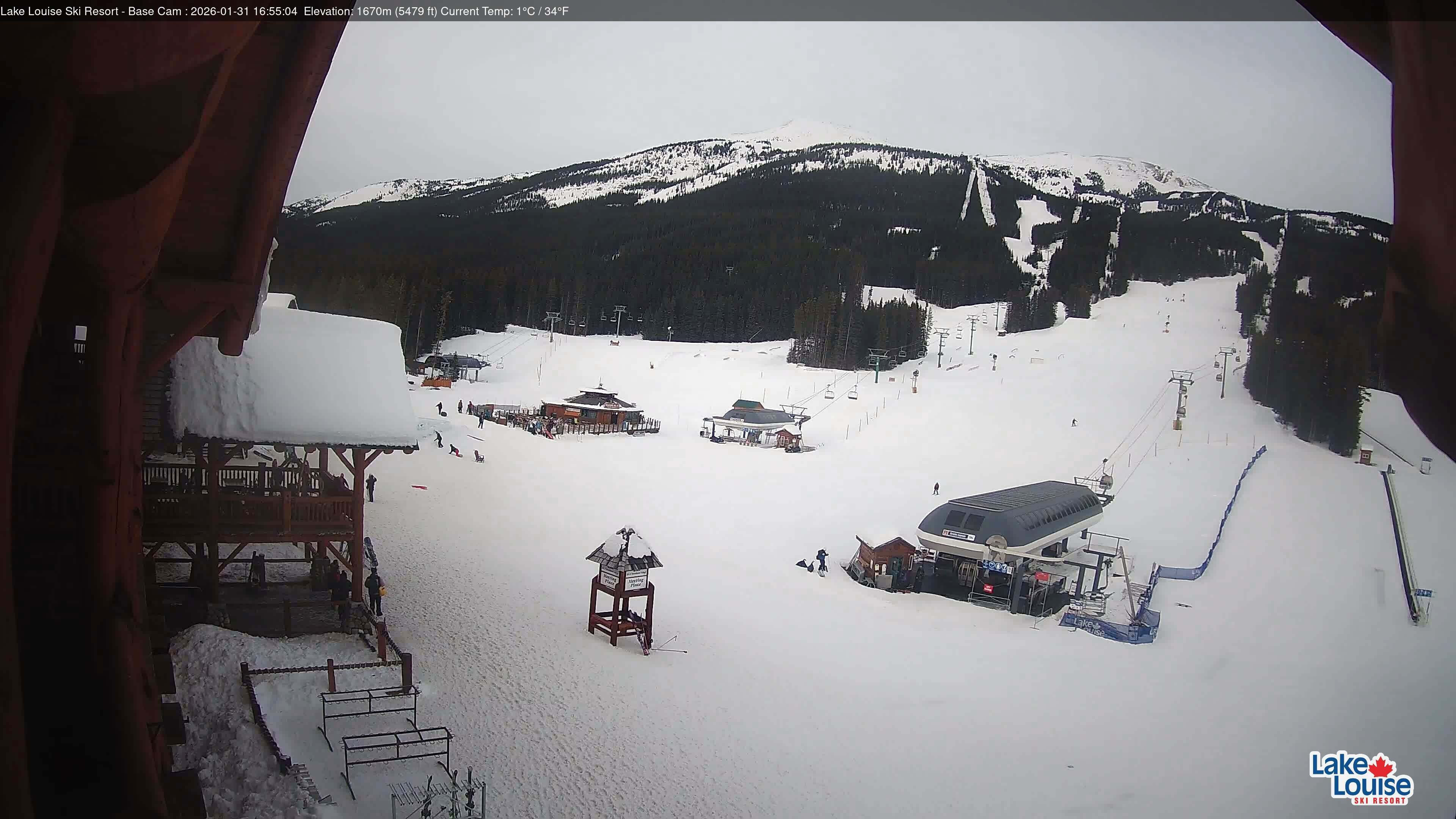 Archiv Foto Webcam Lake Louise: Talstation